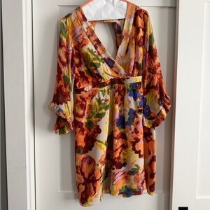 Maeve Vibrant Floral Backless Dress